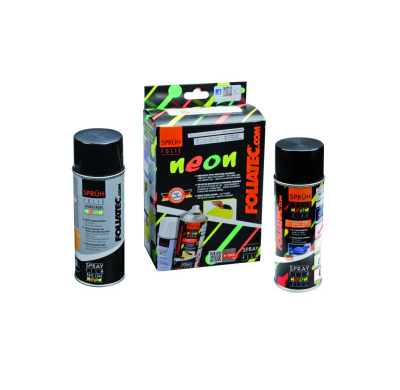Foliatec Spray Vinilo (Dip) Neon 2-Piezas Juego - Azul 1x400ml + Base Coat 1x400ml